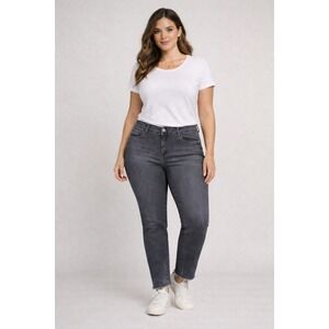 BlankNYC The Bond Mid Rise Skinny Jeans Faded Black Raw Hem Mens 18W